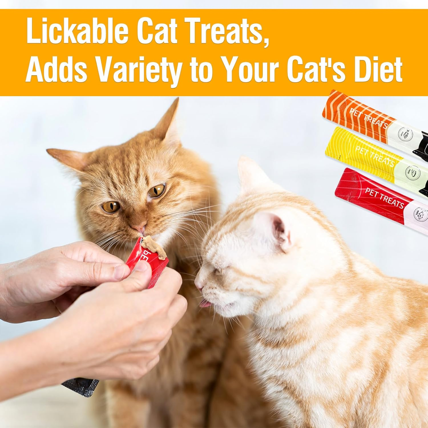 Xcdsxer Cat Treats,Lickable Cat Treats,Squeezable Cat Treats,Nutritionally Balanced to Promote Your Cat'S Healthy Growth,0.53 Ounces Each Tube,6 Tubes,Tuna,Salmon,And Chicken Flavors (6, Mix Flavor) image number 3