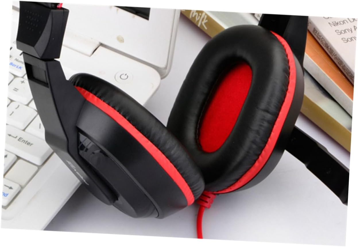 COHEALI Gaming Headset with Noise-Canceling Microphone, Adjustable Stereo Headphones for Pc and Laptop, Over-Ear Wired Headset Suitable for Online Gaming and Remote Work Random Color image number 4