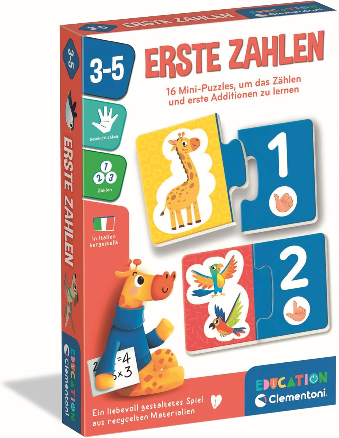 Clementoni Education First Numbers - Educational Game for Children from 3 Years - 16 Mini Puzzles for Learning Numbers & First Additions image number 1