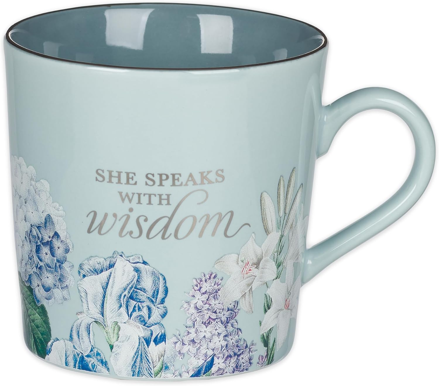 Christian Art Gifts Ceramic Scripture Coffee & Tea Mug 14 Oz Novelty Inspirational Bible Verse Mug for Women: More Precious than Rubies - Proverbs 31:10 Lead-Free Pink Floral W/Golden Accents