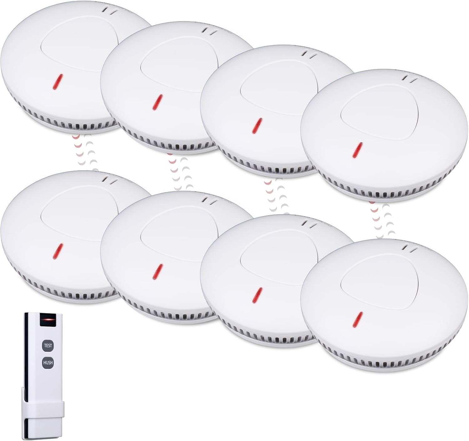 LEVSUPTY 8 Pack Wireless Interconnected Photoelectric Smoke Alarm | AS3786 Certified |10 Year Battery Life | Australian States Law Compliant | Somke Detector with Remote Pre Linked | Email Support image number 3