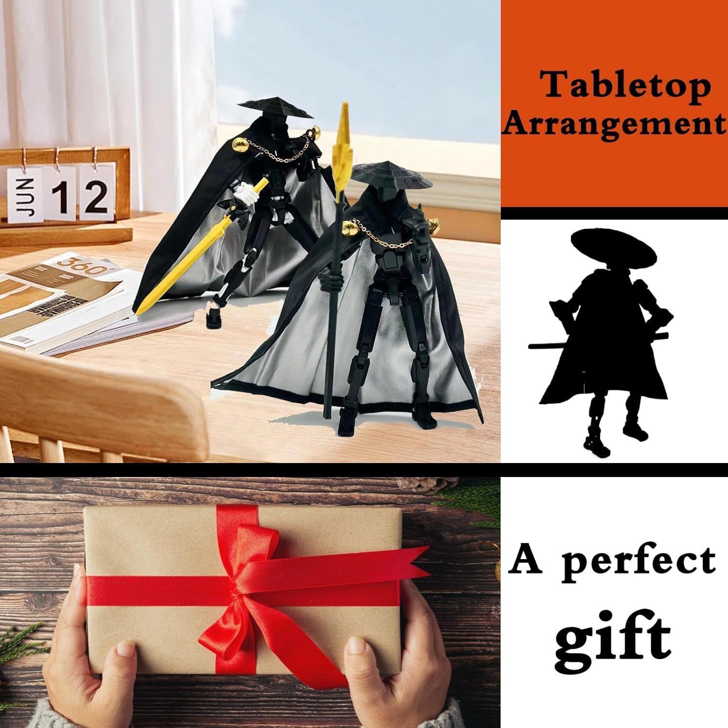 T13 Action Figure, Assembly Completed Dummy 13 Action Figure,Robo 13 3D Printed Action Figure - the Premium Action Figures for Sci-Fi Enthusiasts (Swordsman-Black Green) 5.2 Inch image number 2