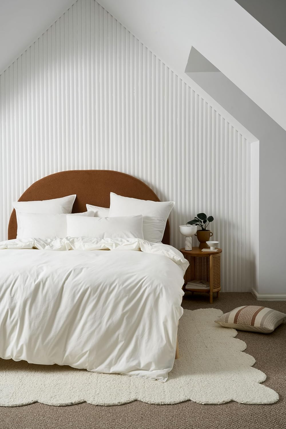 Linen House Organic Cotton Quilt Cover Set, Cinnamon, King Bed Size - Olive image number 5