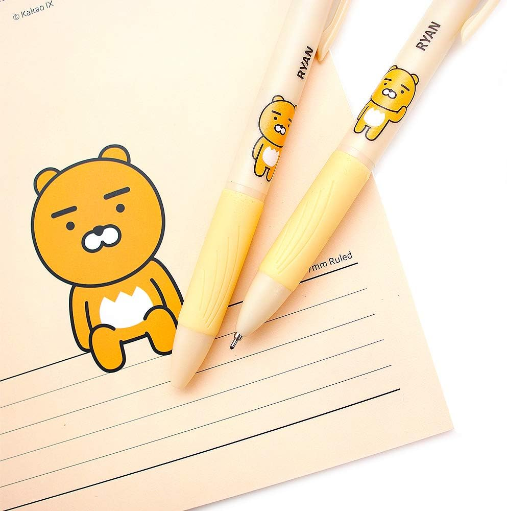 Kakaotalk Kakao Friends 3-In-1 0.7Mm Multicolor 3-Colors Ballpoint Pen with Pocket Clip : Ryan