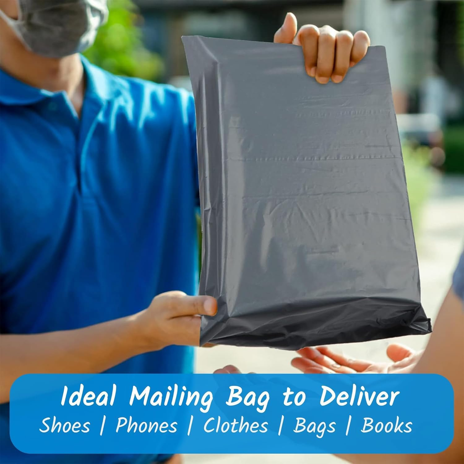 ABZ 25 Grey Mailing Poly Postal Bags Extra Small to Large Postage Packaging Mailers Posting Shipping Post Parcels Package Bags Delivery Bag Shipping Bags (14 X 21)