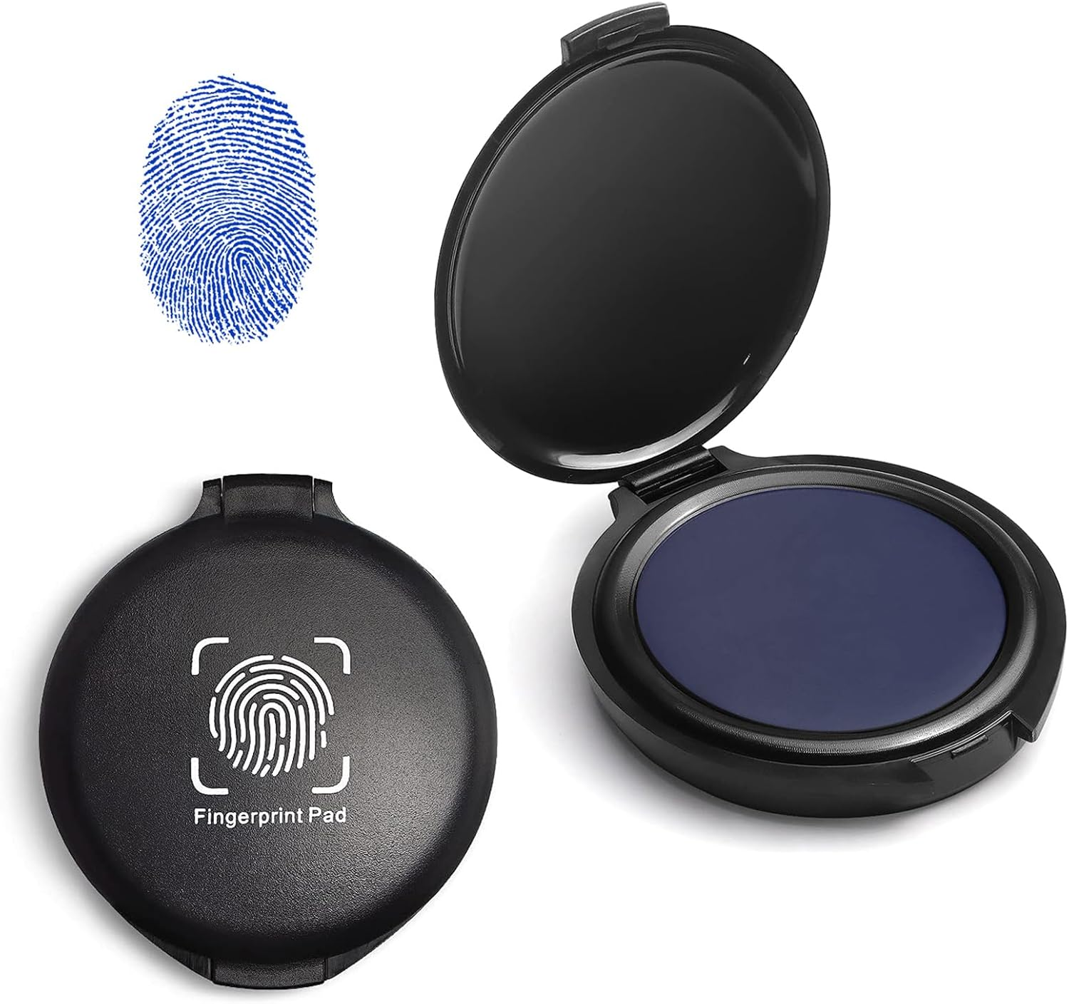 SAYEEC Fingerprint Ink Pad, Thumbprint Ink Pad for Office Notary Supplies Identification Security ID Fingerprint Cards, Law Enforcement Fingerprint Kit Thumb Print Ink Pad Stamp Pad (Red-4 Pack)