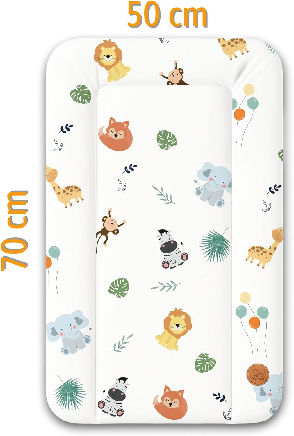 Baby Changing Mat 70 X 50 Cm &ndash; Baby Changing Table with Plan, Waterproof Easy to Clean Mat to Place on a Hemnes or Malm Safari Washing Machine or Dresser image number 3