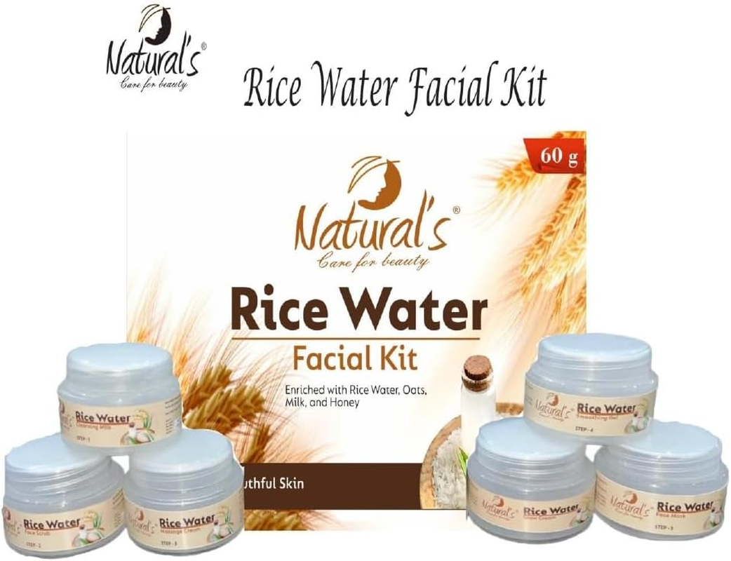 Natural'S Care for Beauty Rice Facial Kit with Rice Water 60 G | Suitable for All Skin Types image number 4