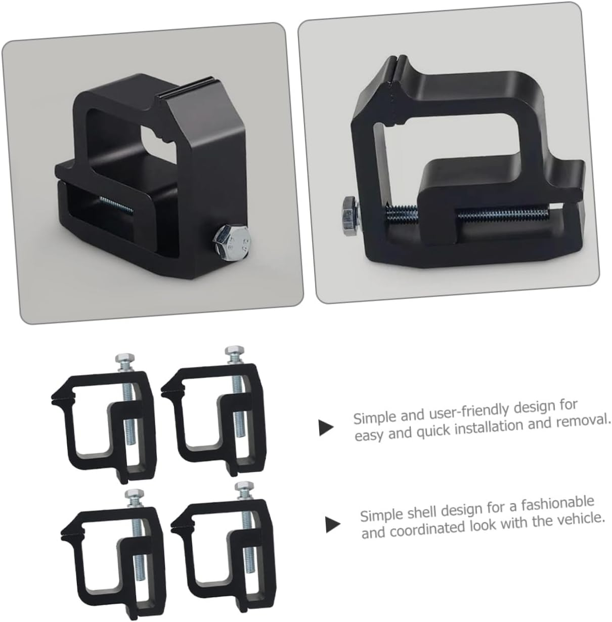 POPETPOP 4Pcs Truck Topper Clamps Camper Shell Mounting Clamps for Secure and Stable Truck Bed Canopy Installation Easy to Install Camping Accessories