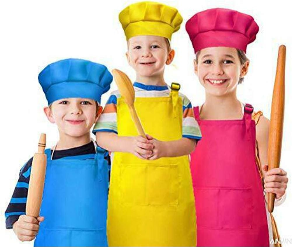 10 Pieces Kids Chef Hat and Apron Set image number 1