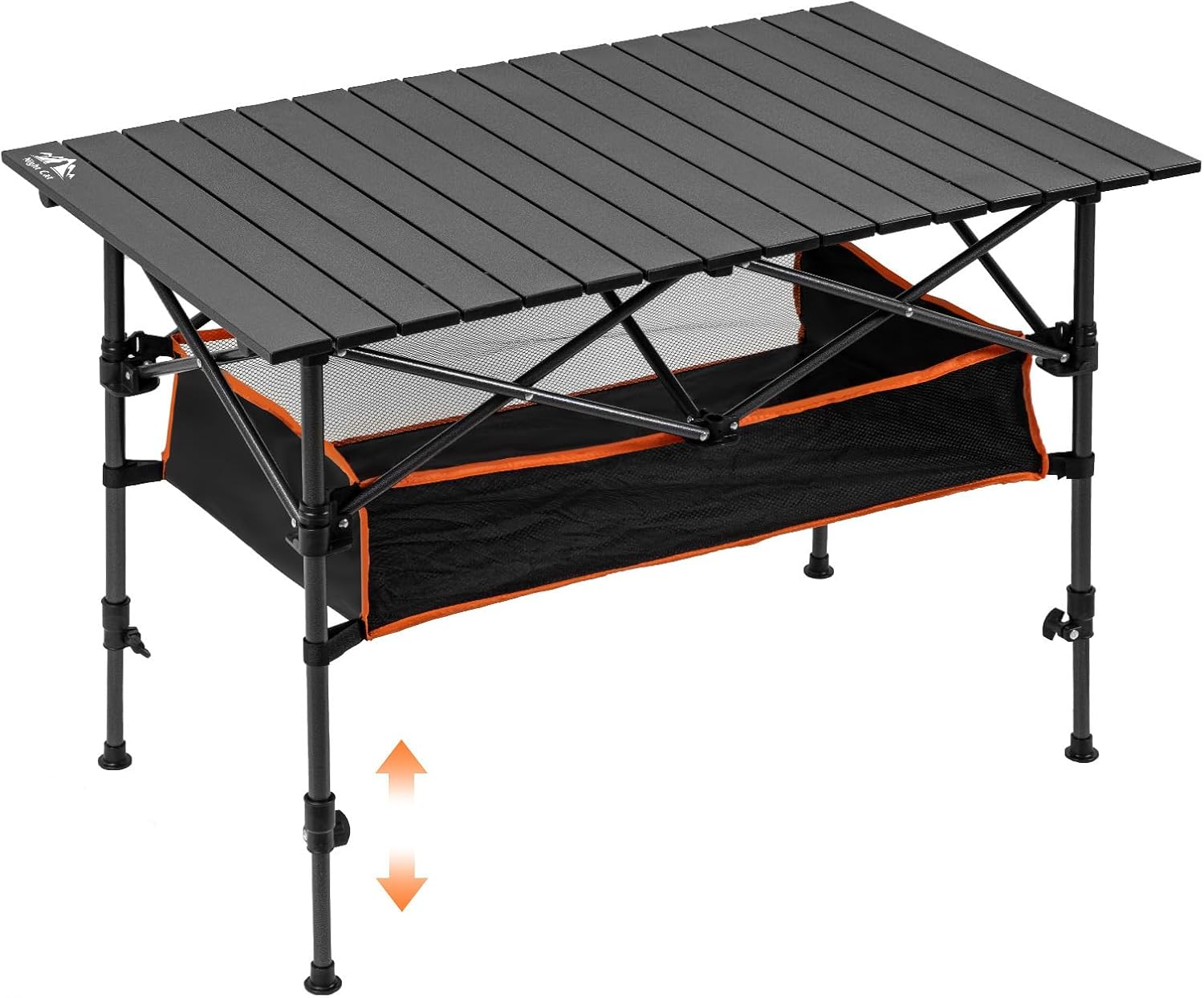 Night Cat Camping Table Foldable Outdoor Table Portable Adjustable Height 95 X 55 Cm Waterproof BBQ Barbeque Garden Backyard image number 6