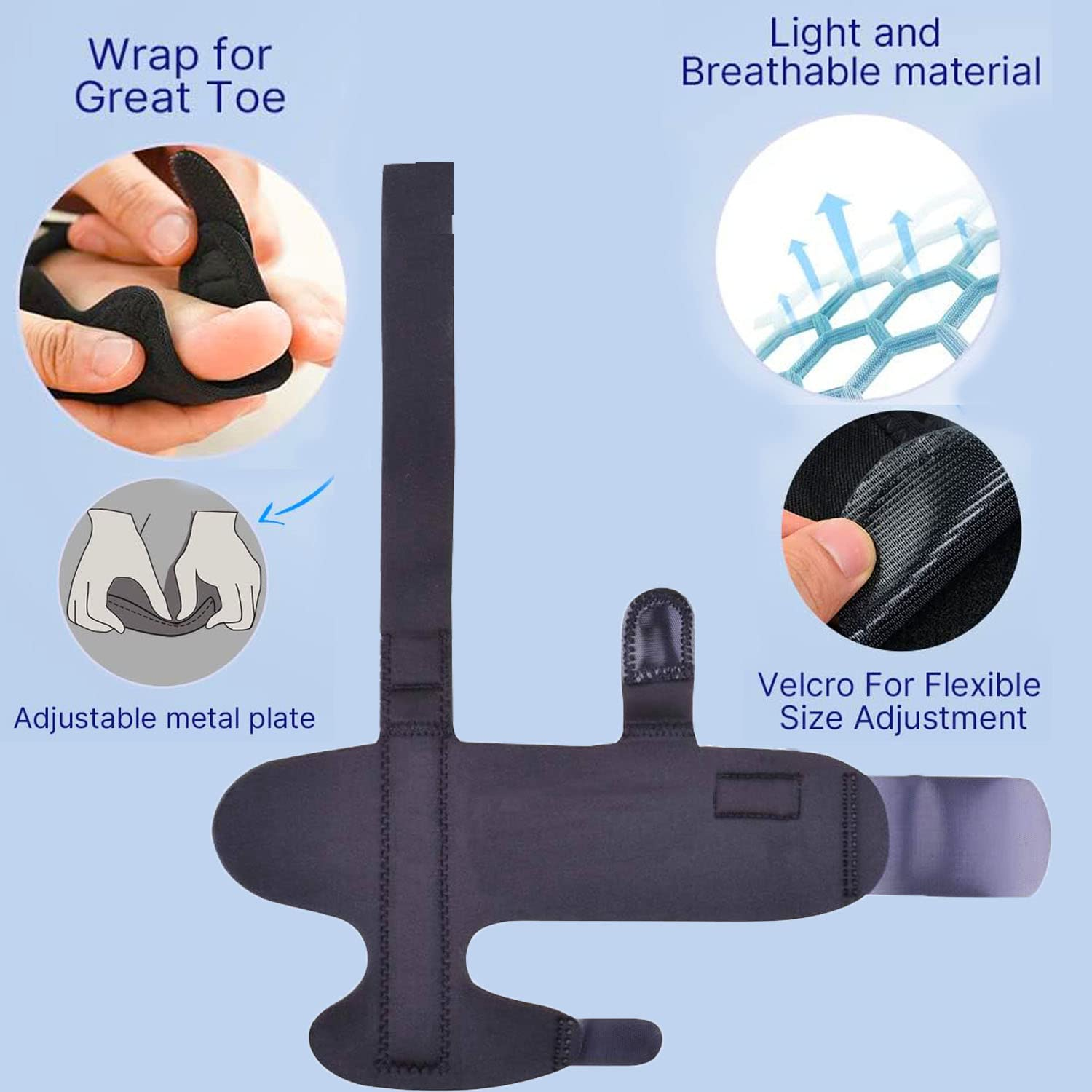 Bunion Corrector for Women(2 Pcs) Hallux Valgus Brace Splint Pads Bunion Big Toe Separators Straightener for Hallux Valgus Pain Relief Fits Men and Women image number 2