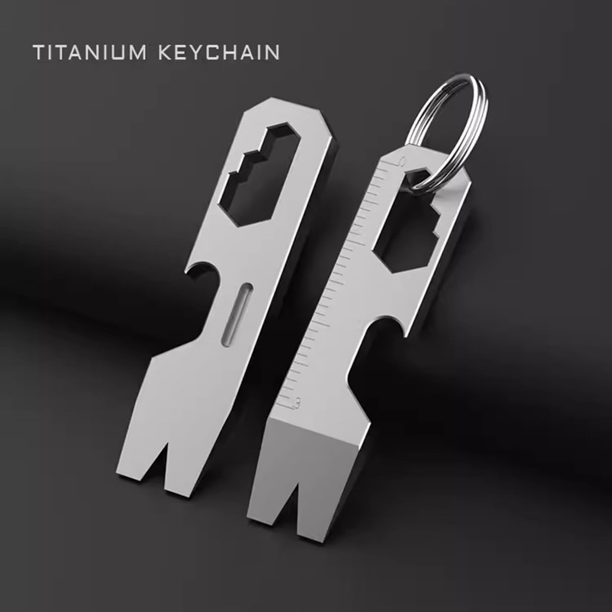 Hamans EDC Pocket Pry Bar Keychain Multi Tool, Titanium Pry Bar, Small EDC Pry Bar for Keychains image number 3