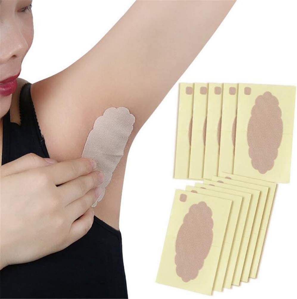Underarm Sweat Pads, 5 Pcs Invisible Self-Adhesive Cotton Armpit Antiperspirant Sticker, Disposable anti Perspiration Absorbent Deodorant Prevention Pad, for Men and Women Reduce Armpit and Foot Sweat image number 1