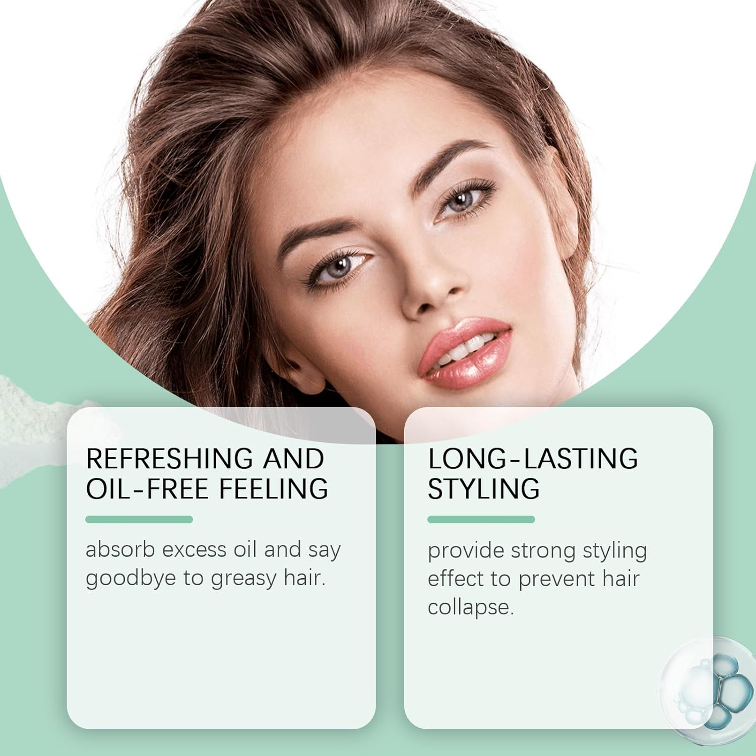 Dry Shampoo Puff, Matte Powder Dry Shampoo Applicator for Men Women Dark Hair (1) image number 2