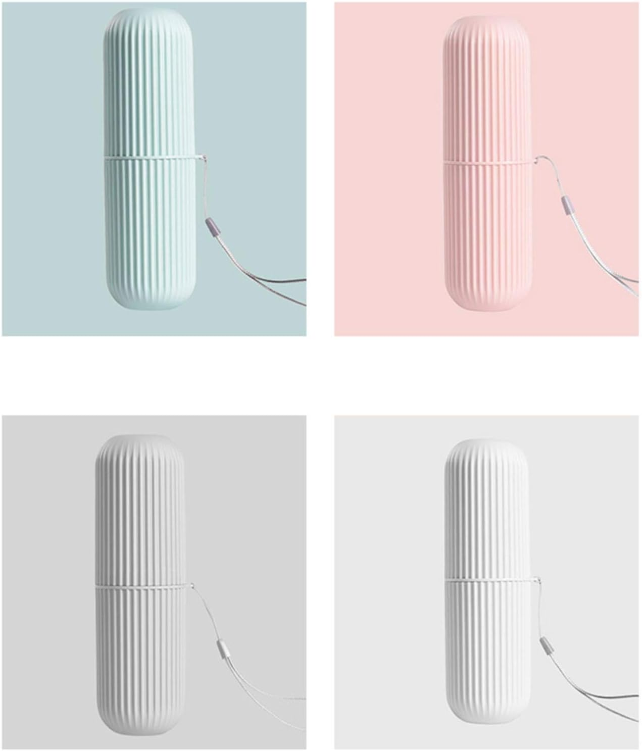 Yuanstore Travel Portable Toothbrush Toothpaste Holder Storage Case Box Organizer Household Storage Cup Outdoor Holder Bathroom Accessorie - Light Green image number 2