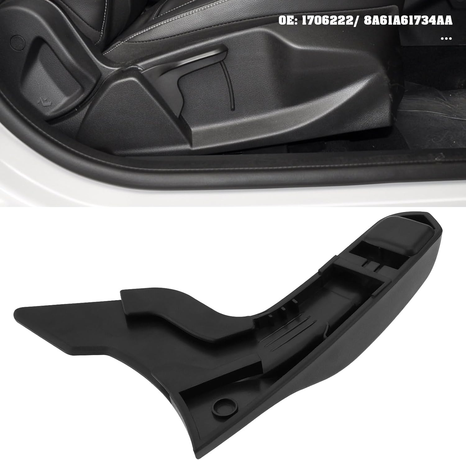 YINETTECH Car Front Right for Driver Seat Base Handl Compatible with Focus MK3 C-MAX 2012-2018 1706222 Car Control Adjustment Seat Handle Accessories, Black image number 4