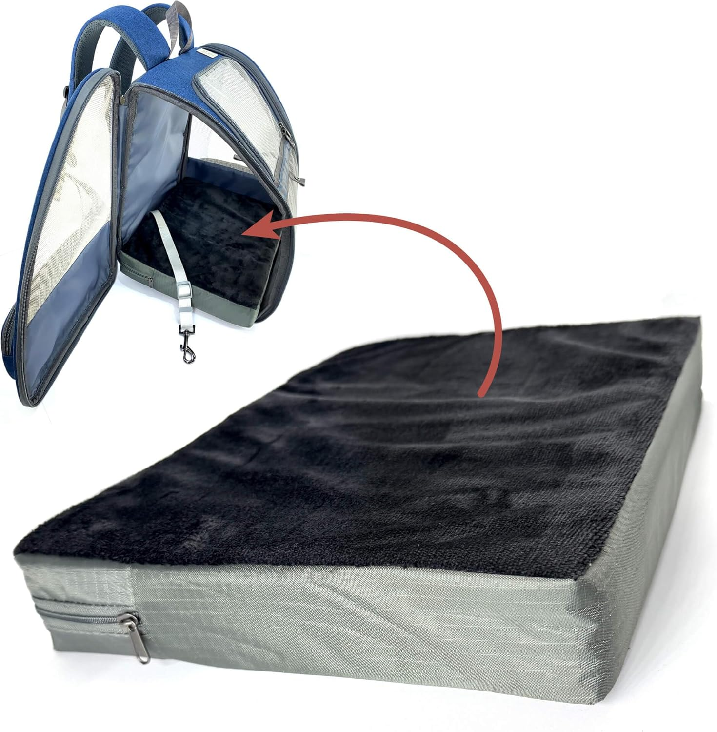 PIPCO PETS - Replacement Cushion for Pet Backpack Carrier | Plush Foam Pillow for Travel Bag: Dogs, Cats, Rabbits, Small Pets | Machine-Washable Waterproof Cover | Booster Cushion, Spare Mat image number 4