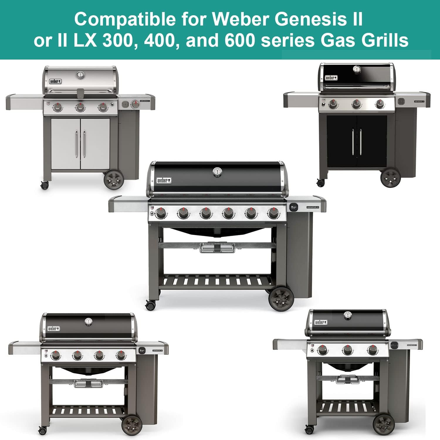 7599 Cast Iron Griddle for Weber Genesis II 300/II 600 Series Gas Grill, Replacement for Weber Genesis II LX 3/6 Series Burner Grills, Genesis II E-310/315/325/330/610 S-310/335/345 LX E/S-640 image number 4