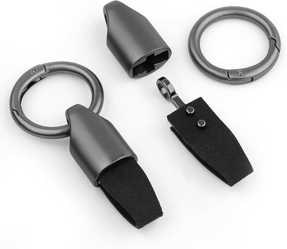 2Pcs Car Key Chain Ring Clip - Leather Keychain for Men, Key Chains for Car, Car Key Holder for Men and Women image number 2