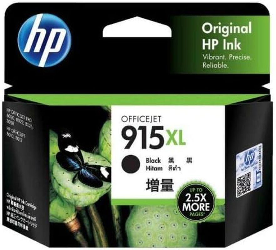 HP 915XL Genuine HP Ink Cartridge, Black, Extra Volume, 3YM22AA
