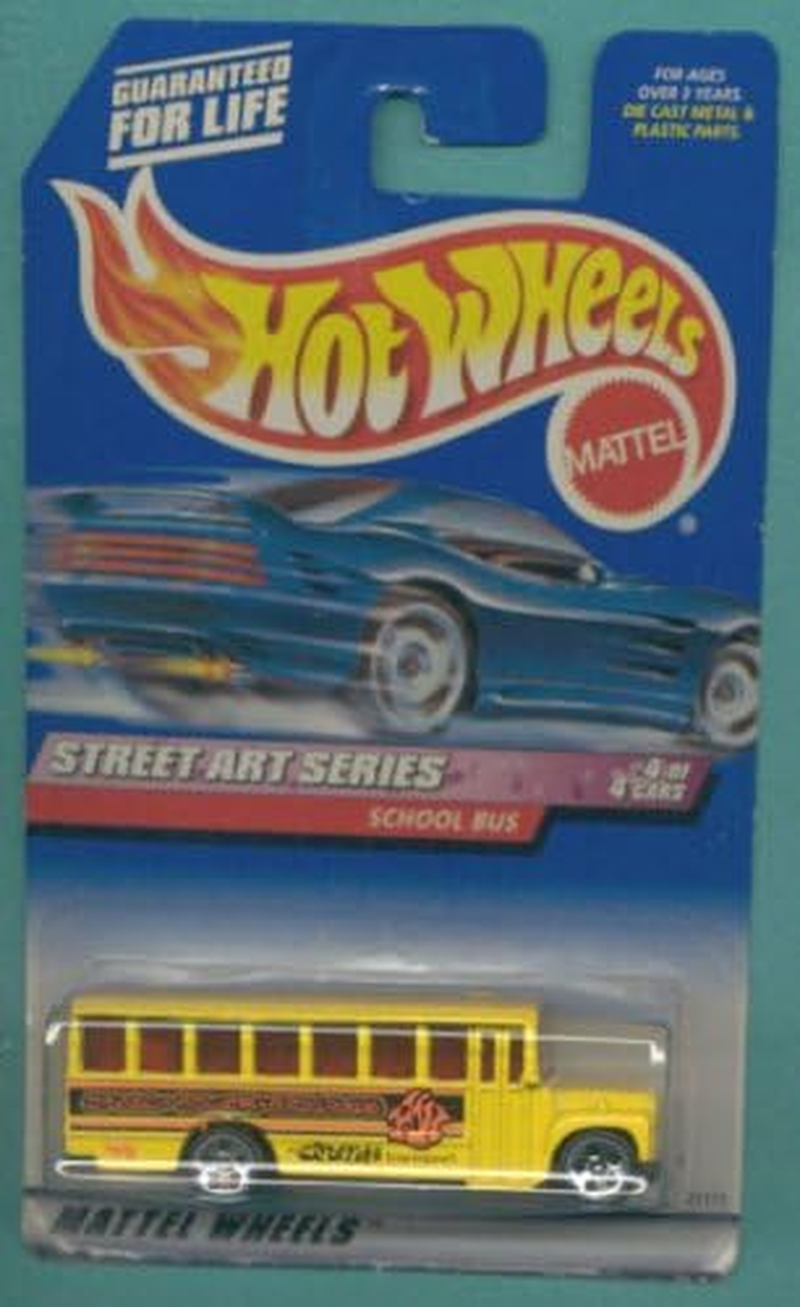 Hot Wheels Yellow School Bus Street Art Series 1999 1:64 Scale Die Cast Collectible Car