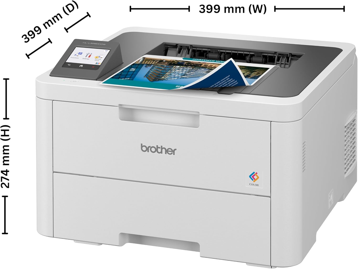 Brother HL-L3280CDW Colour Laser Printer - A4 Single Function, Wireless/Usb 2.0, 2 Sided Printing image number 2