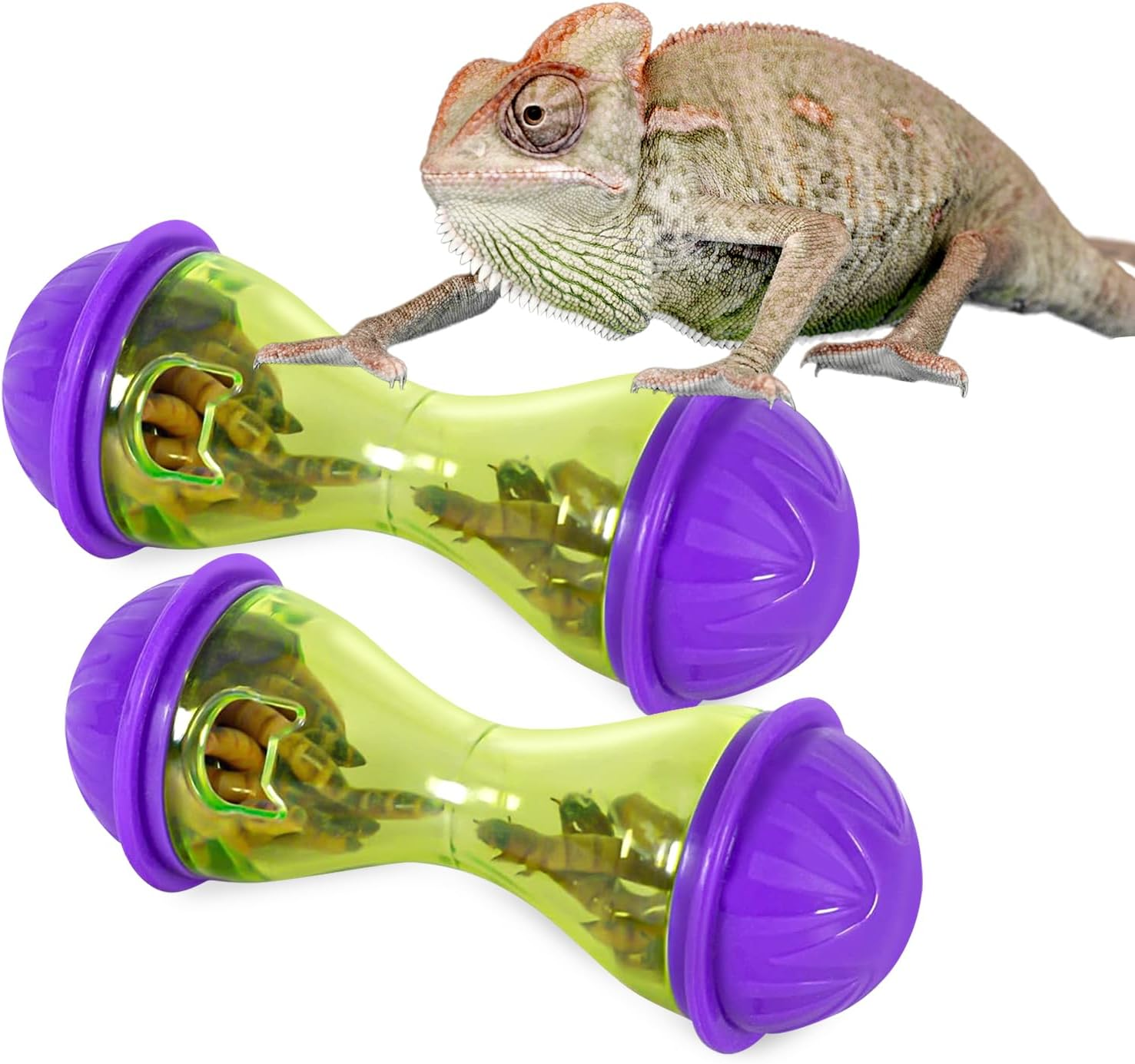 Bearded Dragon Toys Reptile Feeder Toy,Bearded Dragon Accessories Reptile Feeder Enrichment Toys for Bearded Dragons, Gecko,Lizard,Gecko, Small Animals,Set of 2 image number 2