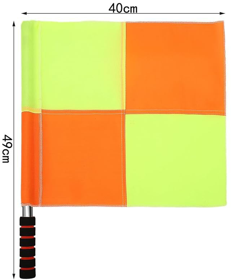 2Pcs Linesman Flags Referee Flag Football Training Border Flag Set Referee Flag for Sports Games Football image number 2