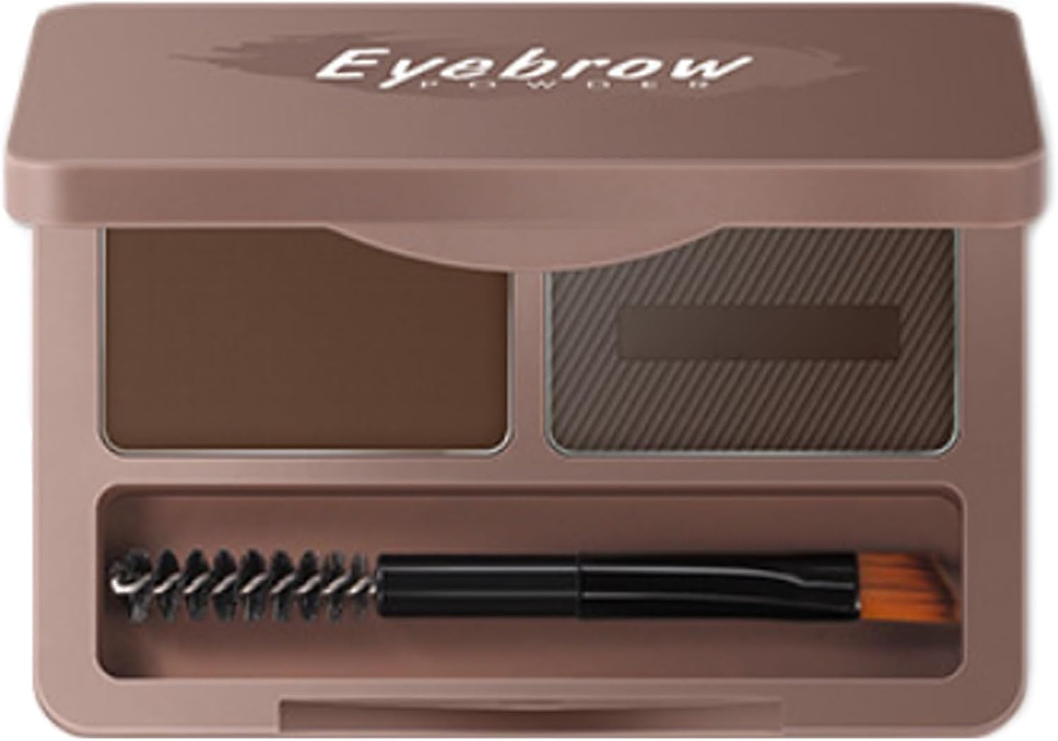2 Color Eyebrow Duo Sculpting Kit for Girls & Women - Waterproof, Natural Brow Powder in Dark Brown & Grey image number 4