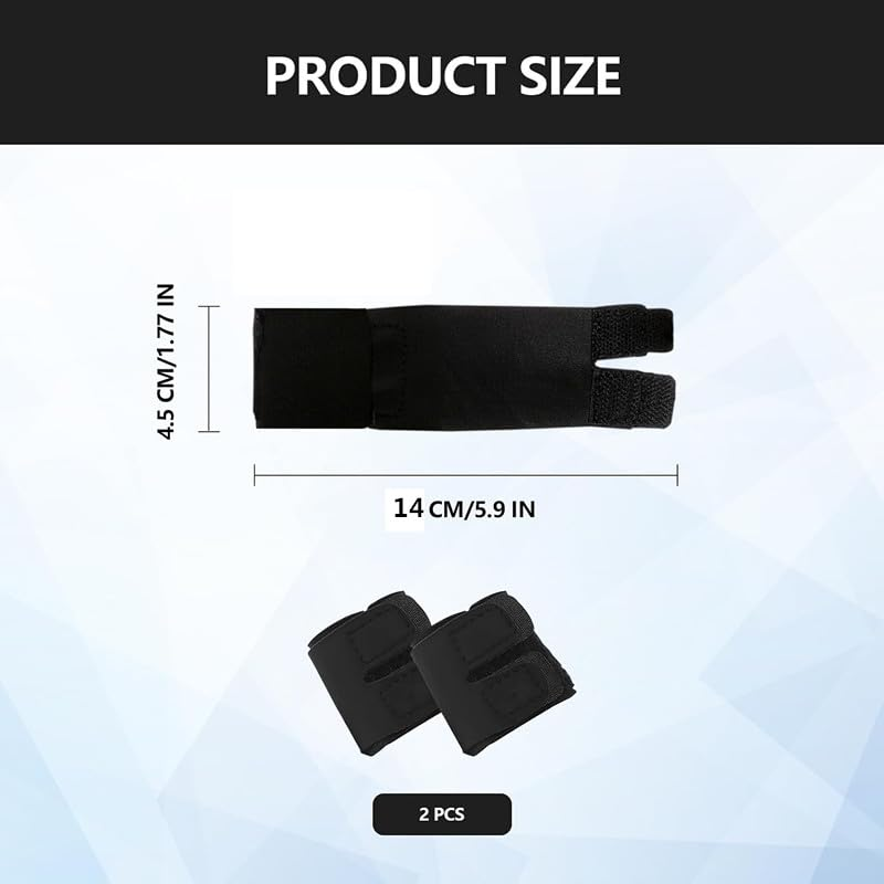 Liyquint 2 PCS Finger Splints for Sports & Pain Relief - Breathable Two-Finger Support Sleeves, Compression Protectors for Basketball, Tennis, Volleyball - Joint Stabilizer for Athletes & Arthritis (Black) image number 3