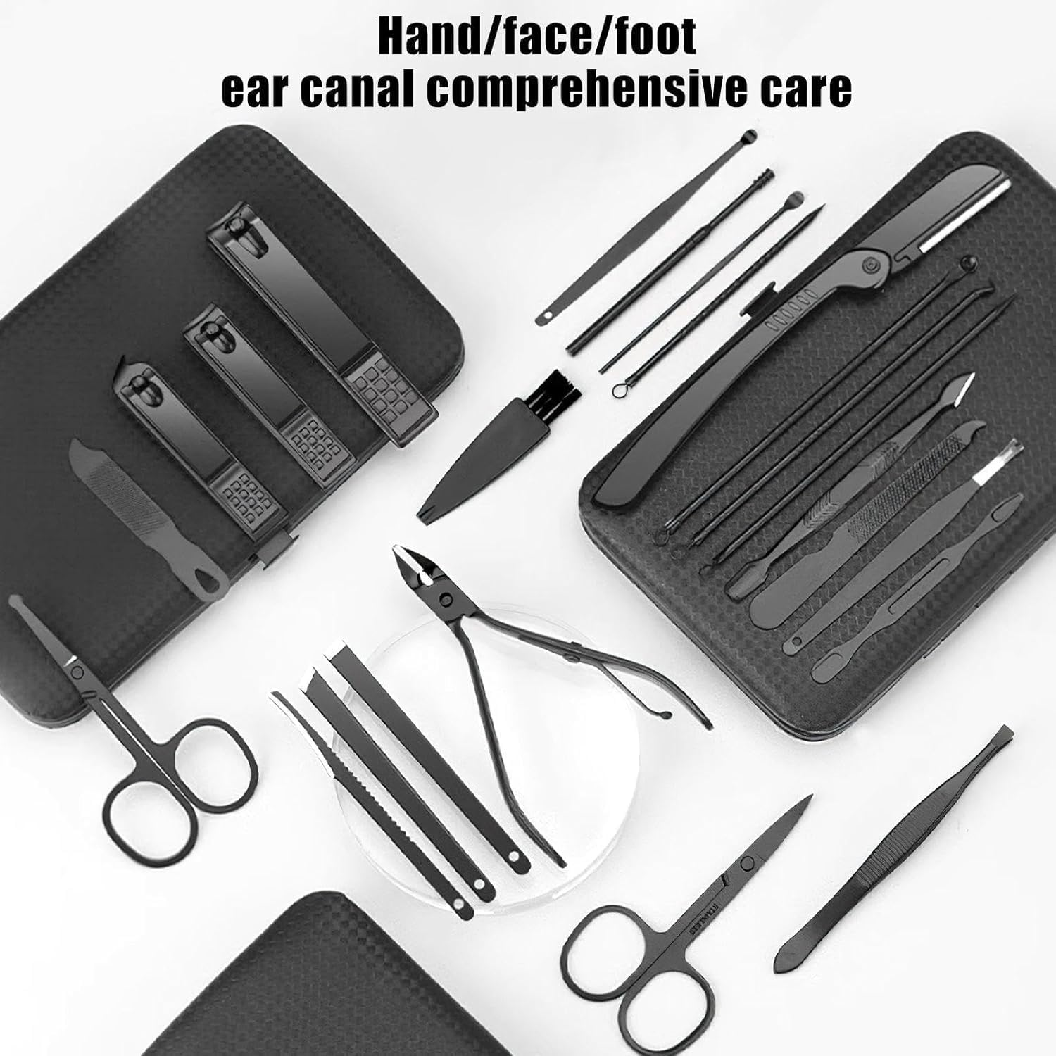 Father'S Day 24Pcs Professional Nail Clipper Gift Set- Surgical Steel Manicure/Pedicure Kit for Thick Nails, Cuticle Remover & Toenail Care Tools in Travel Case Christmas Ideal Gifts image number 5
