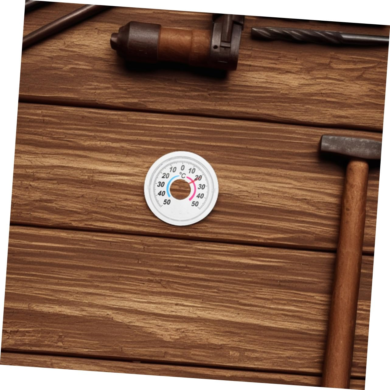 Indoor Outdoor Door Window Thermometer Analog Temperature Gauge Accurate round Plastic Housing for Home Monitoring image number 3