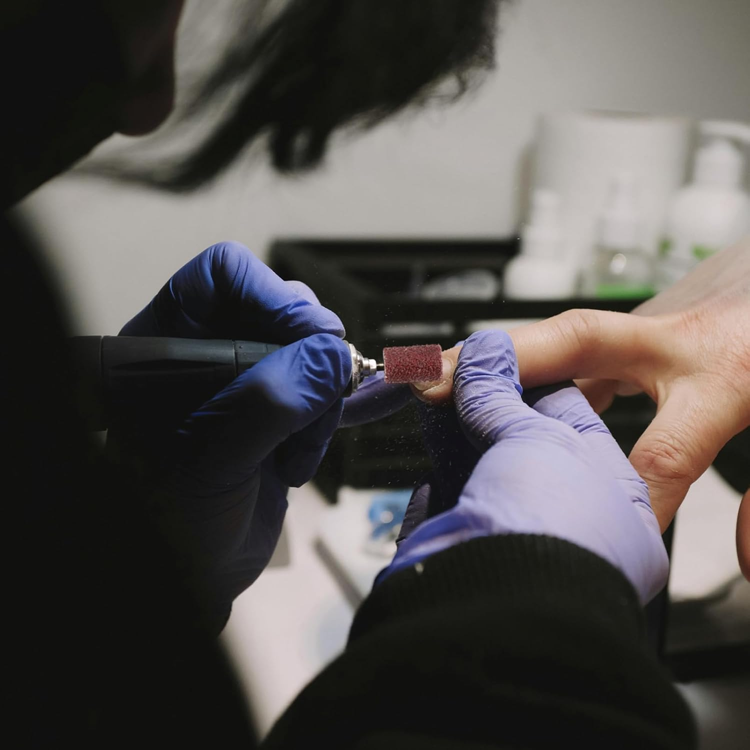 ARTSEWPLY 100Pcs Professional Nail Polishing Head Sanding Bands Grit Nail Shaping Bands Buffer File Attachment Drill Machine Attachment image number 4