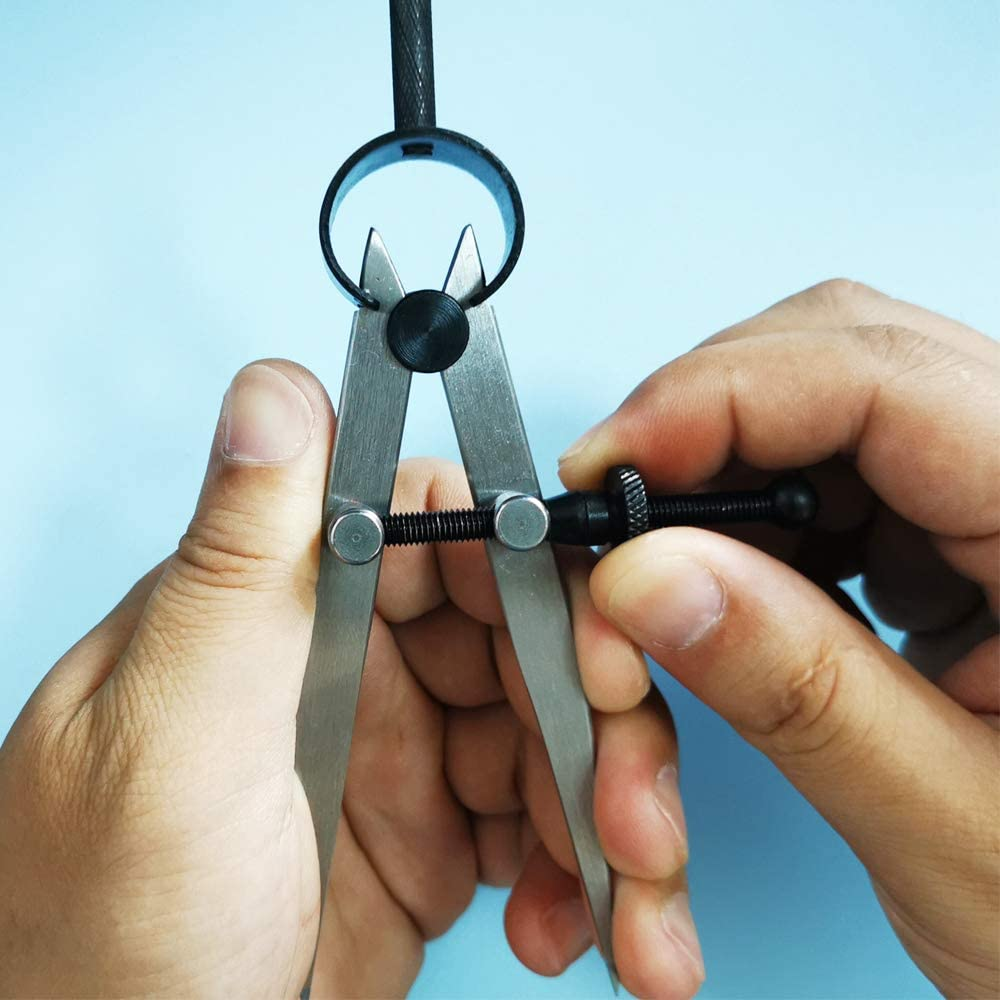 Chuangqi Leather Wing Divider, Adjustable Lockable Steel Compass (6 Inch) image number 3