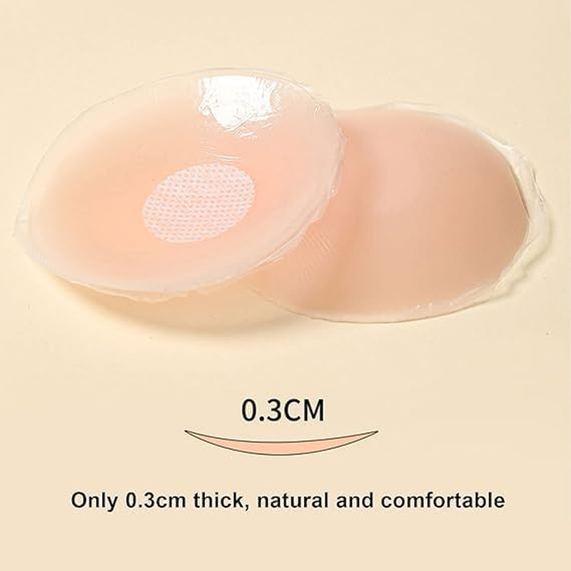 Nipple Cover 6 Pairs - Seamless and Sheer Adhesive Silicone Nipple Pasties for Women Reusable, Sticky Breast Petals,Invisible Nipple Cover with Packaging Box，Pasties