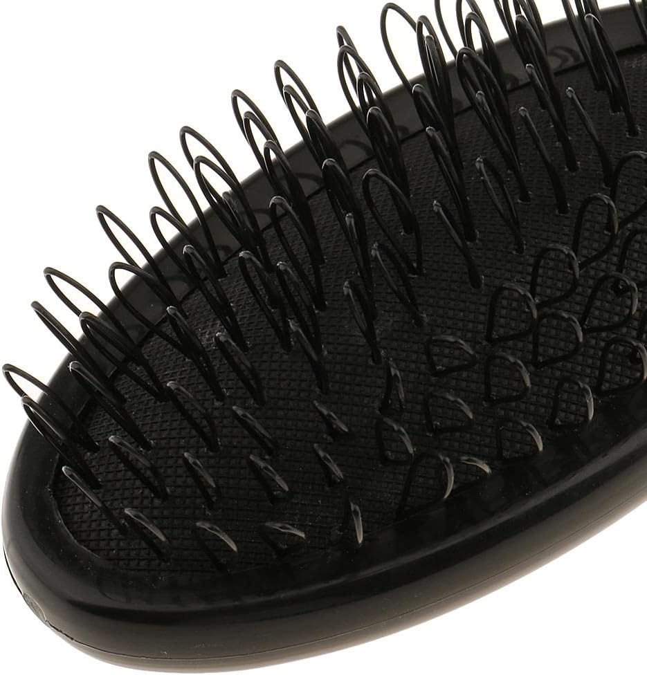 Oshhni Hair Bun Extension Loop Brush with Silicone Feature, Black, as Described - Red image number 3