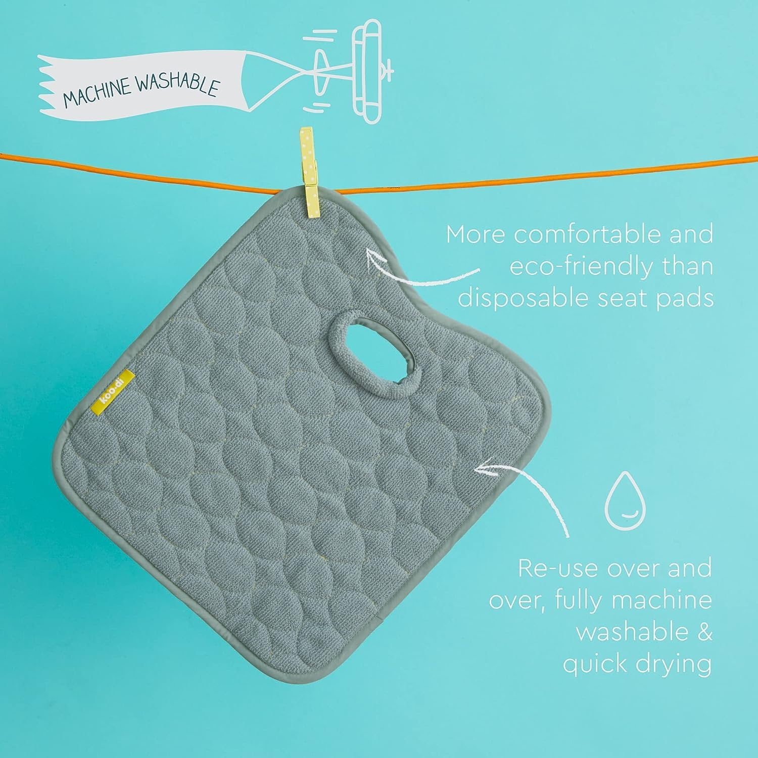 Koo-Di Oopsie Do Do Baby Car Seat Protector & Pushchair Liner | Wetec Waterproof & Absorbent Seat Pad for Toddler Potty Training & Child Mishaps&hellip; image number 5