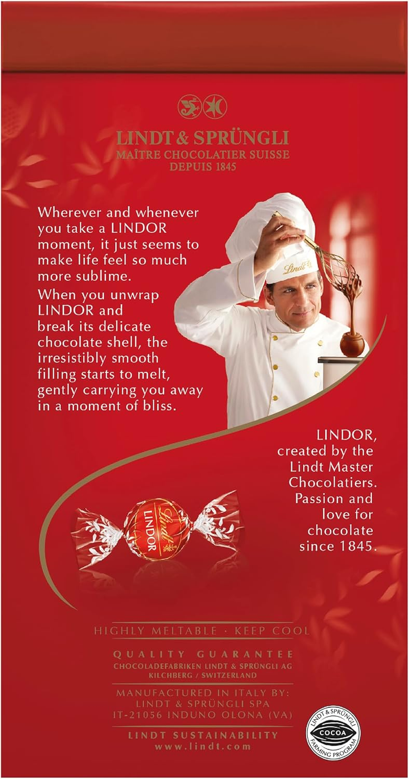 Lindt Lindor Milk Chocolate Bag 125G image number 3