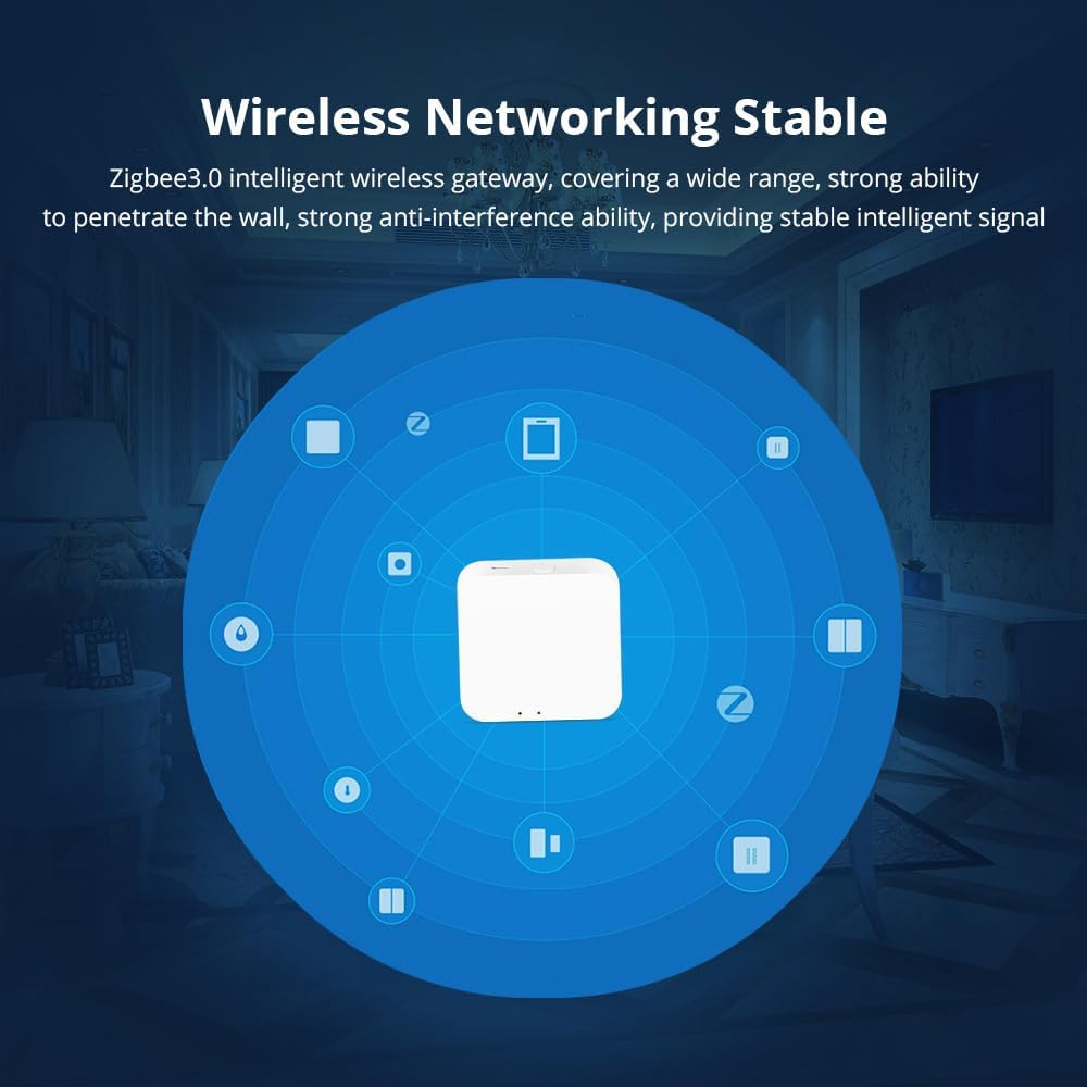 Smart Gateway,Smart Gateway Zigbee 3.0 Hub Gateway Wireless Remote Controller APP Control Compatible with Zigbee 3.0 Smart Products image number 4