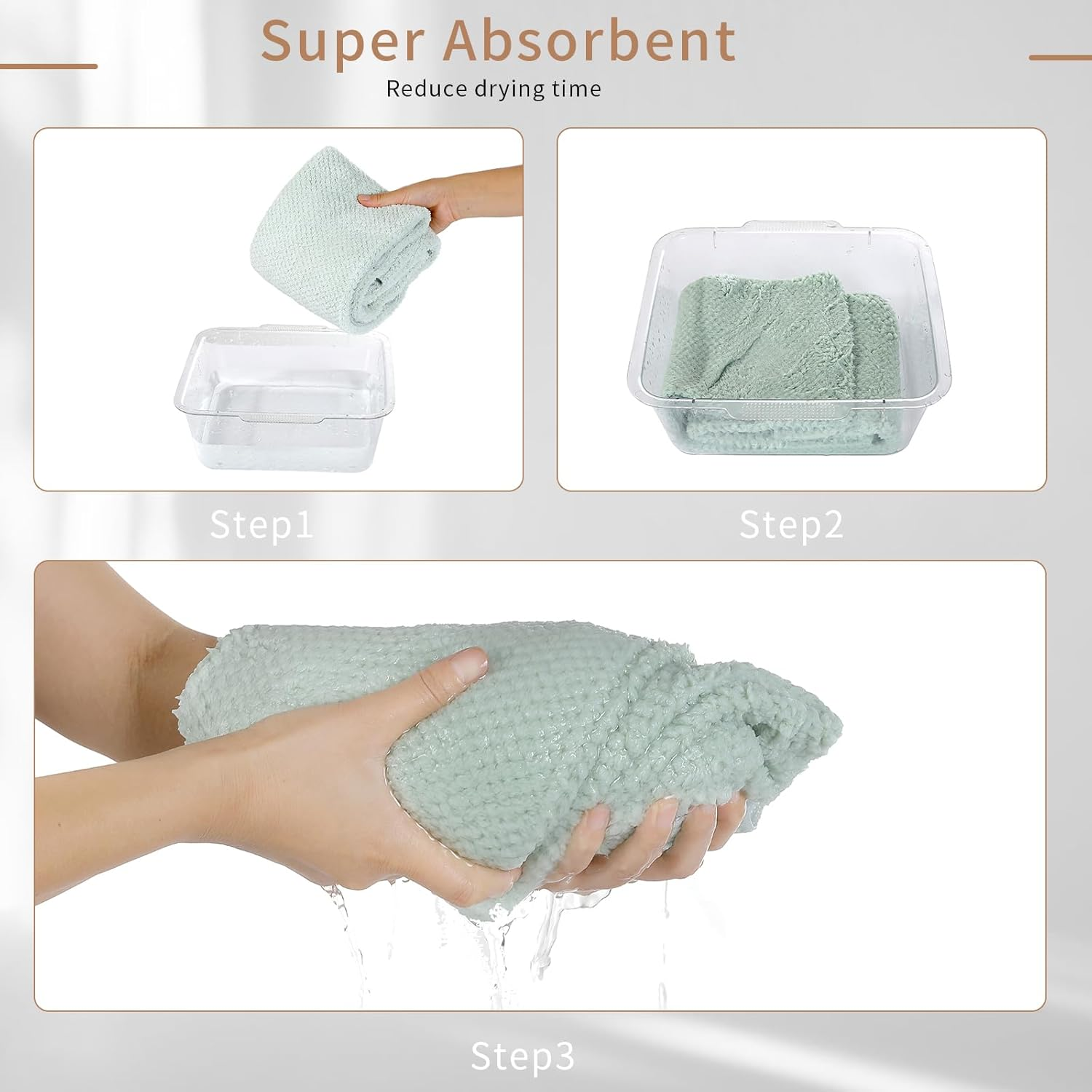 Laojbaba Microfiber Hair Towel Quick Dry Hair Towel Hair Drying Towels Suitable for All Kinds of Hair Ultra Absorbent Long and Thick Hair 24X48Inch Lotus Root Pink (1Pcs) image number 5