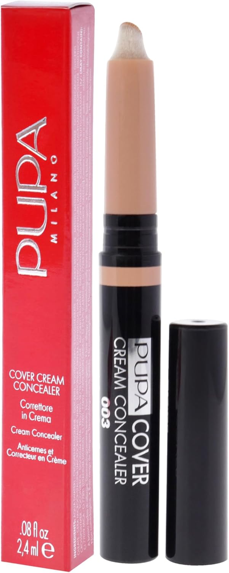 Pupa Milano Cover Cream Concealer - 003 Dark Beige for Women 0.08 Oz Concealer