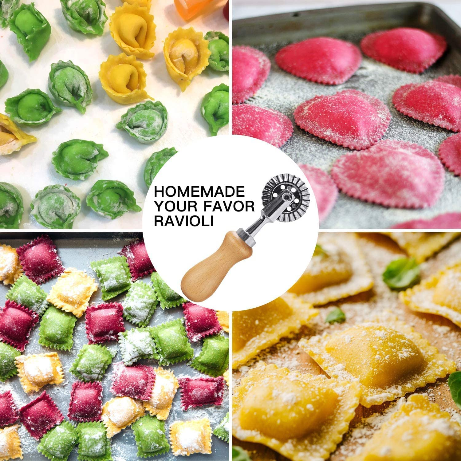 1.57" Pasta Maker Cutter Wheel, Kitchen Gadget Features Ravioli Crimper Cutter Wheel for Home and Kitchen Use image number 3
