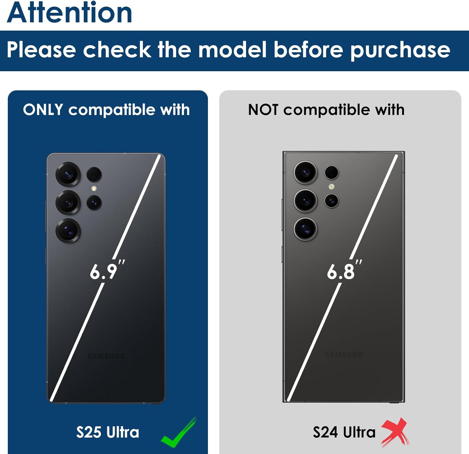 Simpeak 2Pack Camera Lens Protector Compatible with Samsung Galaxy S25 Ultra 2025, Individual 9H Tempered Glass Camera Metal Case for S25 Ultra [Installation Tray] (Black)