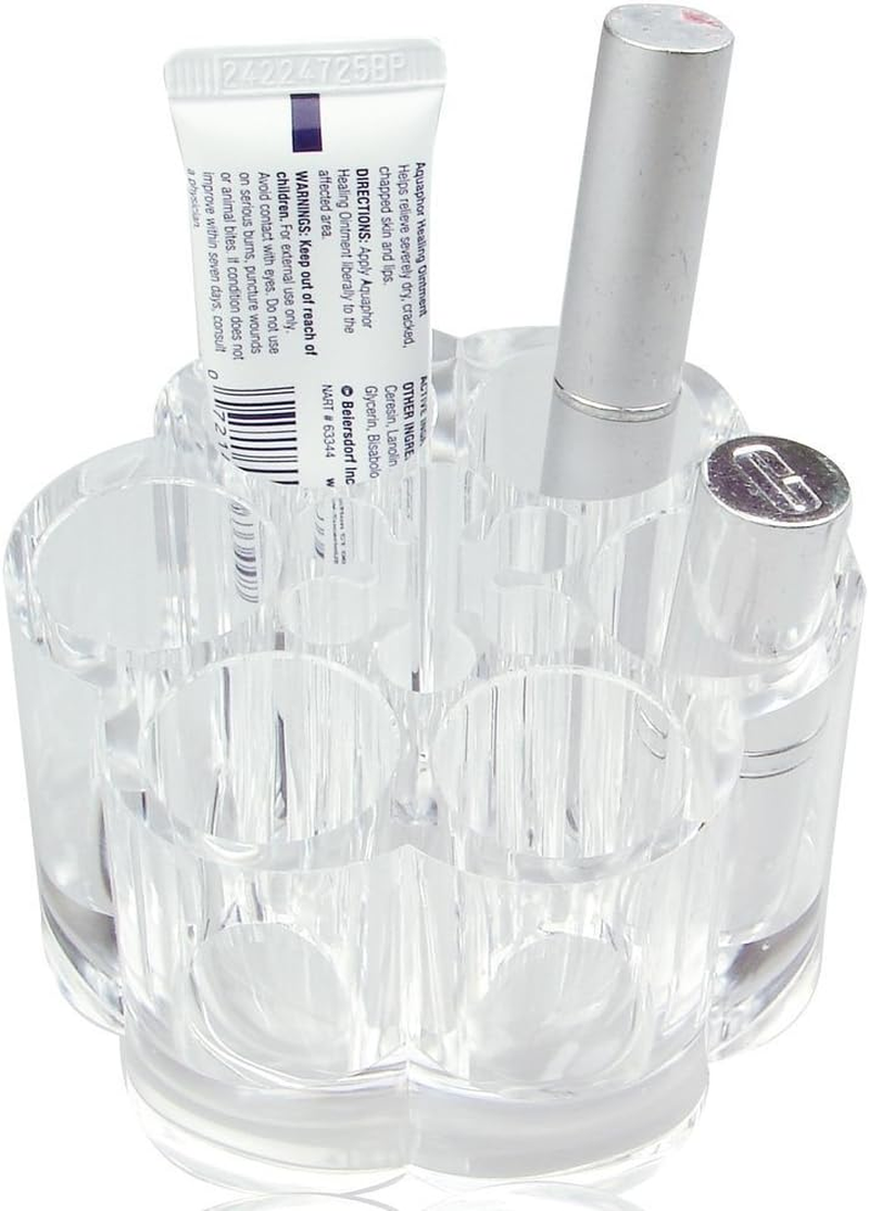 Onwon 12 Spaces Clear Transparent Acrylic Flower Style Cosmetic and Makeup Brush Holder Stand/Organizer, 5.6 Ounce image number 2