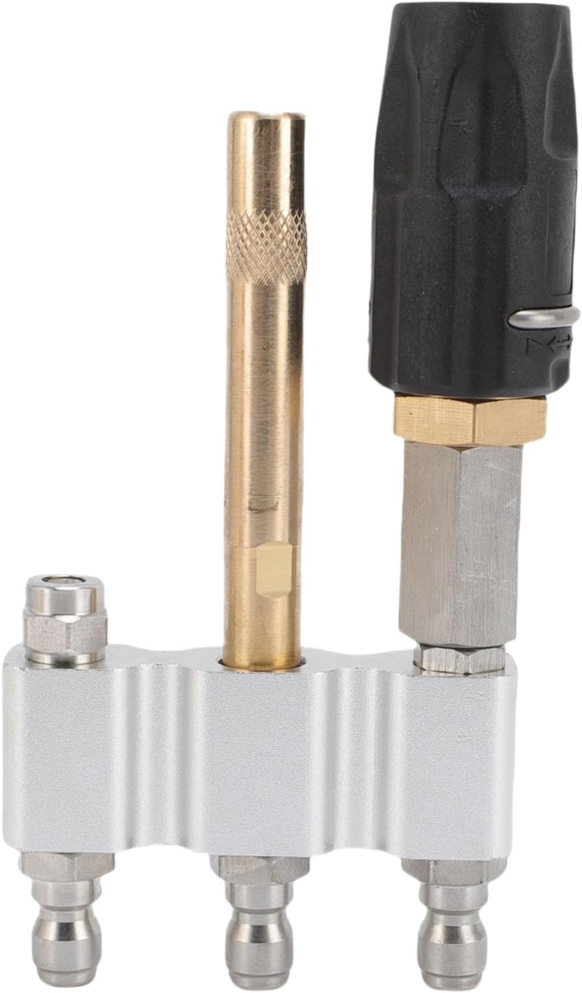 Hyuduo Pressure Washer Nozzle M5 Twist-Away Nozzle Long Reach Tip for Ladder Saver Pressure Washer Long Reach Cleans High Walls 1/4" Quick Connect 3-7 GPM image number 4