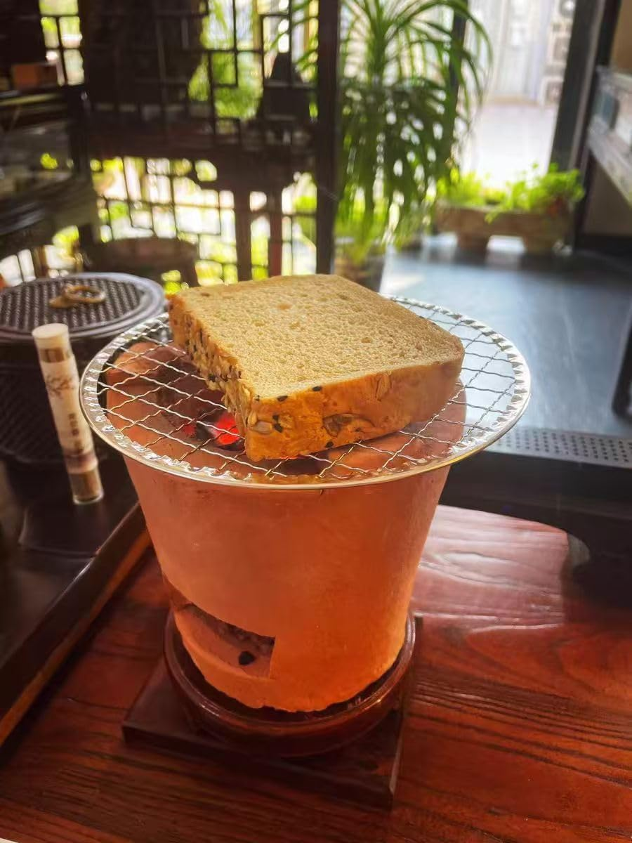 EUCOLO Charcoal Stove, 16CM Diameter, Red Clay Ceramics, Portable, Outdoor Picnic, Tea Cooking, Water Boiling image number 2