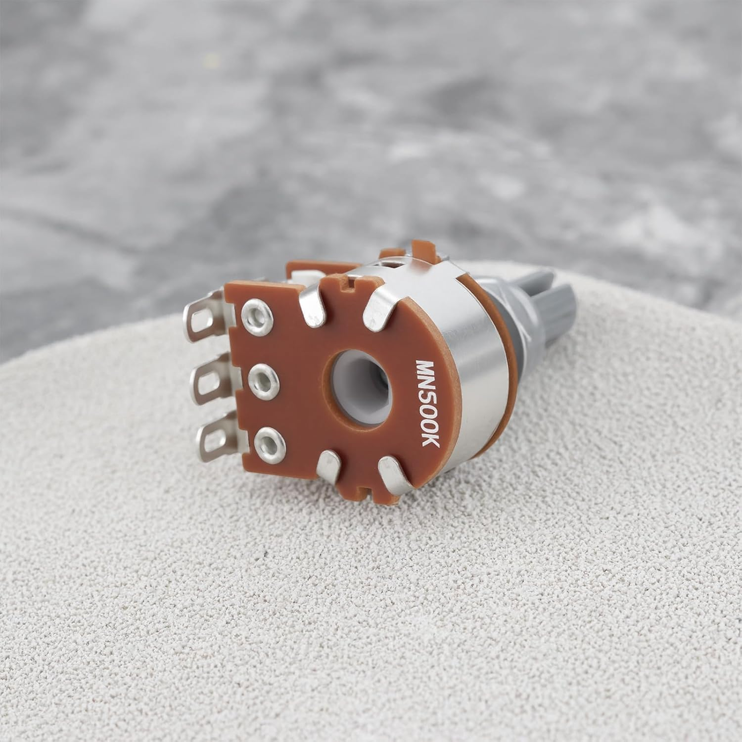 Ecsing 4Pcs Pitch Double Layer Knob Potentiometer MN500K Linear Cone Shaft Potentiometer Suitable for Guitar Bass Volume Control image number 3