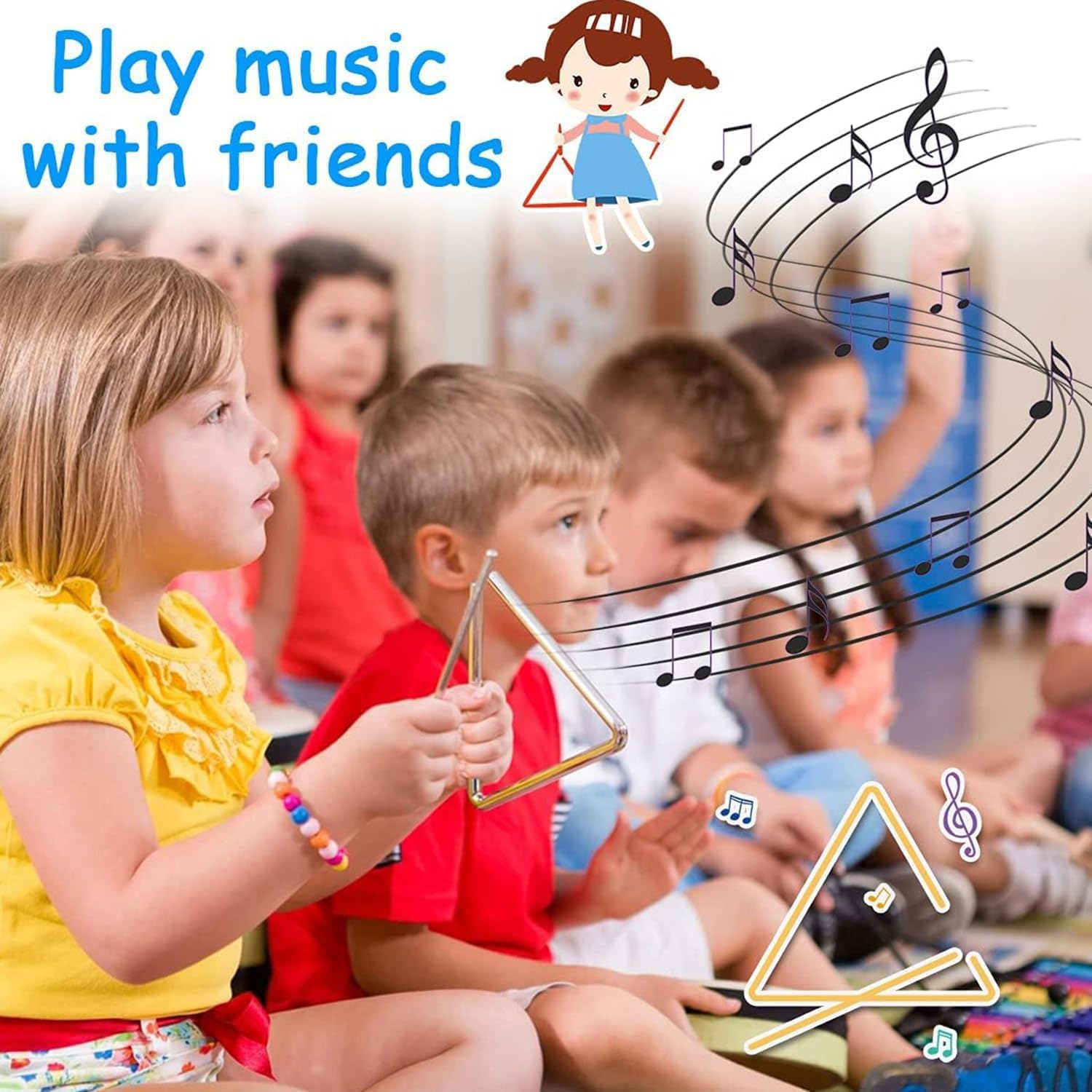 Musical Instrument Set for Toddlers and Kids, Educational Wooden Percussion Toys with Carrying Bag, Eco Friendly Musical - Promote Environment Awareness, Creativity, Coordination (11 Types (20Pcs)) image number 4