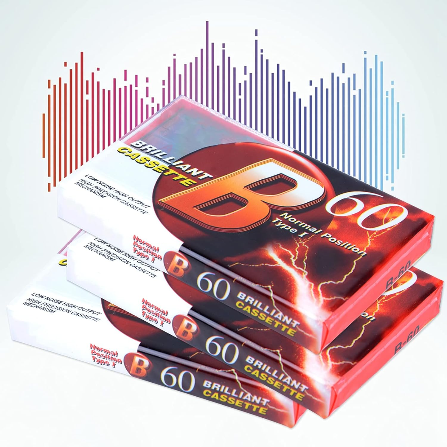 OLACD Blank Audio Cassettes Tapes: Professional Recording Time CD & DVD Player Cassette Recorded Tape 60 Minute Time Low Noise Surface Walkman Data Cartridge Normal Bias Micro Voice Music Radio 10Pack